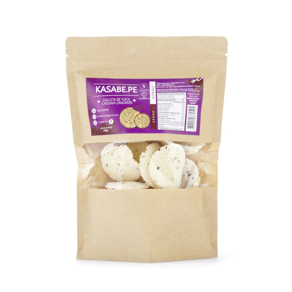 Kasabe Galleta De Yuca Ajonjoli 60 gr