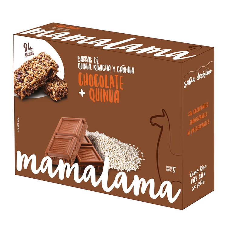 Mamalama Barra Chocolate Quinua Caja 5 Und
