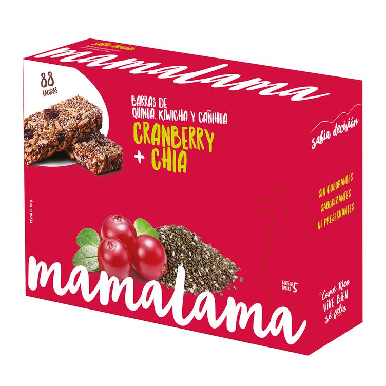 Mamalama Barra Cranberry Chia Caja 5 Und
