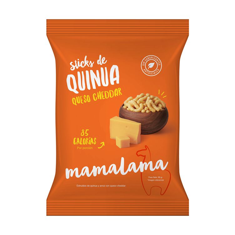 Mamalama Sticks Quinua Queso Cheddar 80 gr