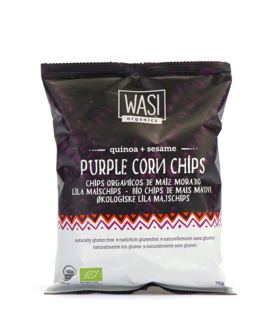 Wasi Organics Chips Maiz Morado Original 70 gr