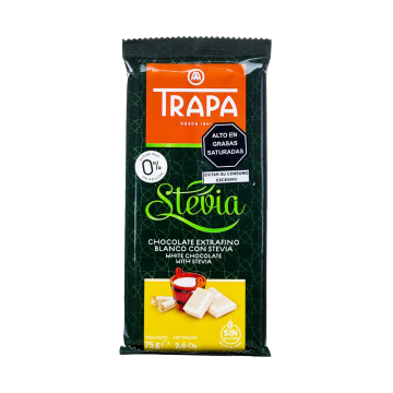 Trapa Chocolate Blanco con Stevia 75 gr