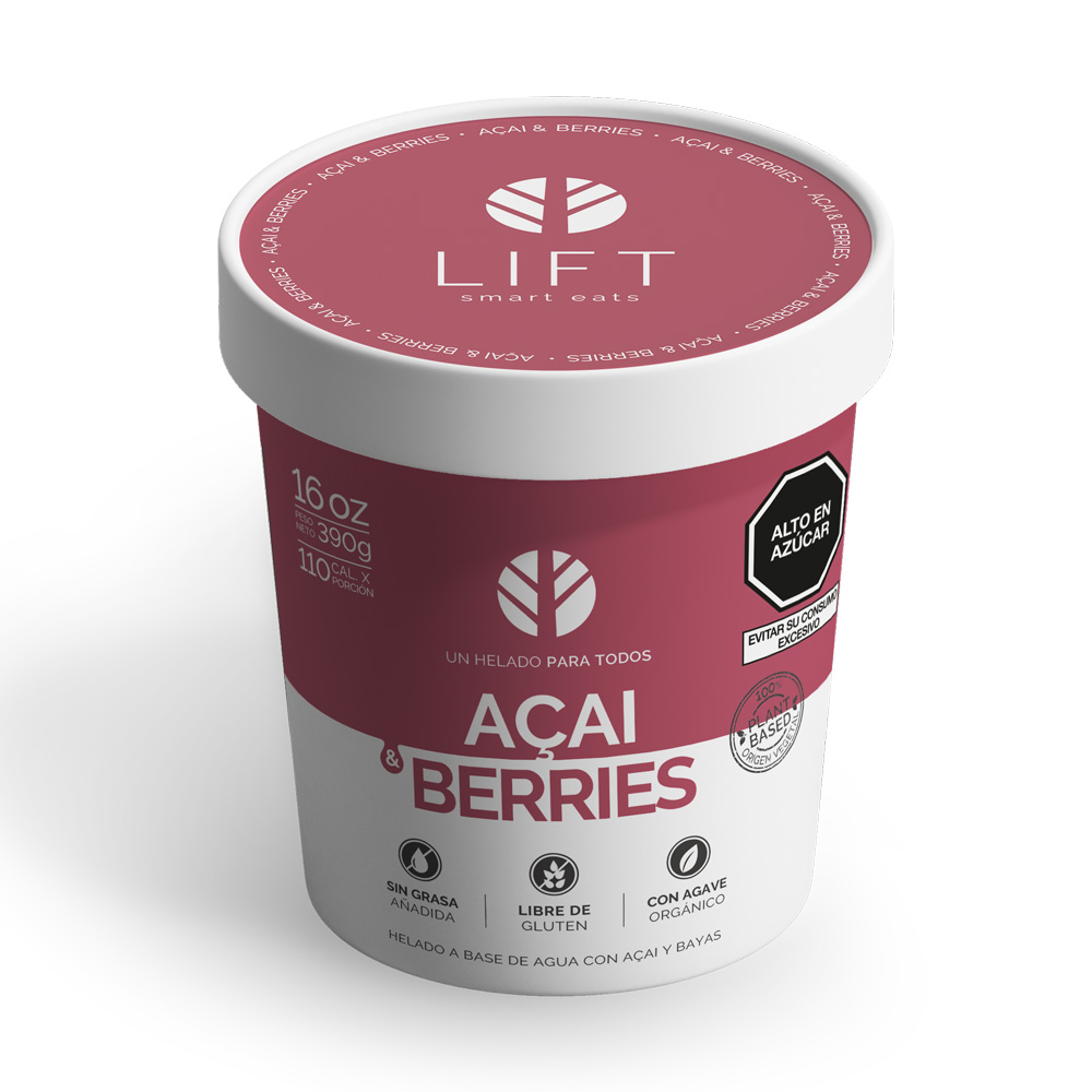 Lift Helado Acai & Berries 16 oz