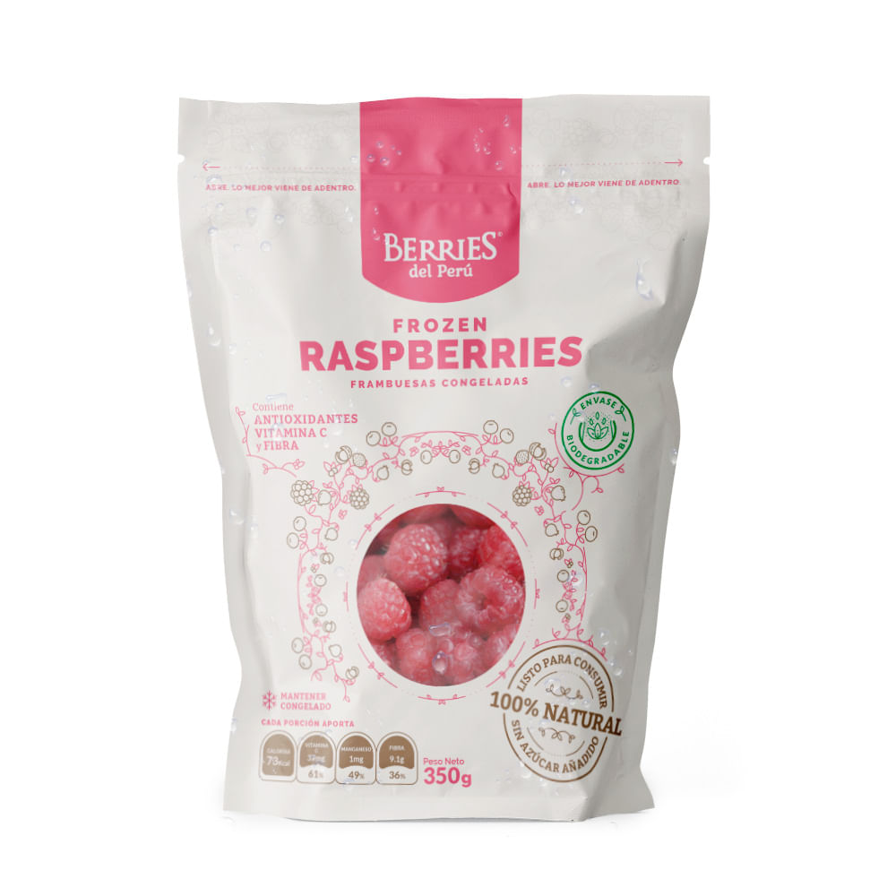 Berries Del Peru Frambuesas Congeladas 350 gr