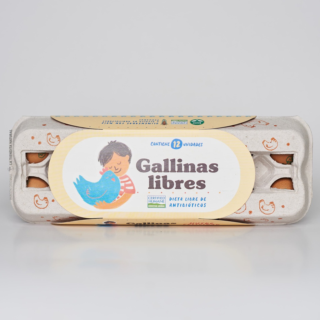 Gallinas Libres Huevos Caja 12 Und