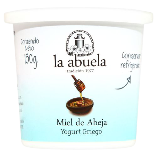La Abuela Yogurt Griego Bajo en Grasa Miel De Abeja 150 gr