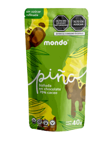 Mondo Piña Bañada En Chocolate 70% 40 gr