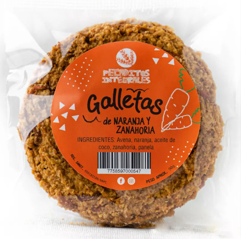 Pecaditos Integrales Galleta Avena Naranja Pasas 75 gr