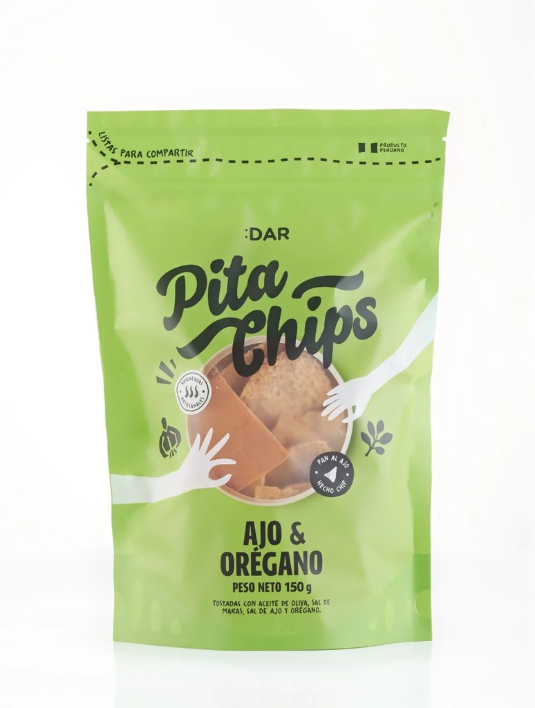 Dar Pitachips Blancas Ajo & Oregano 150 gr