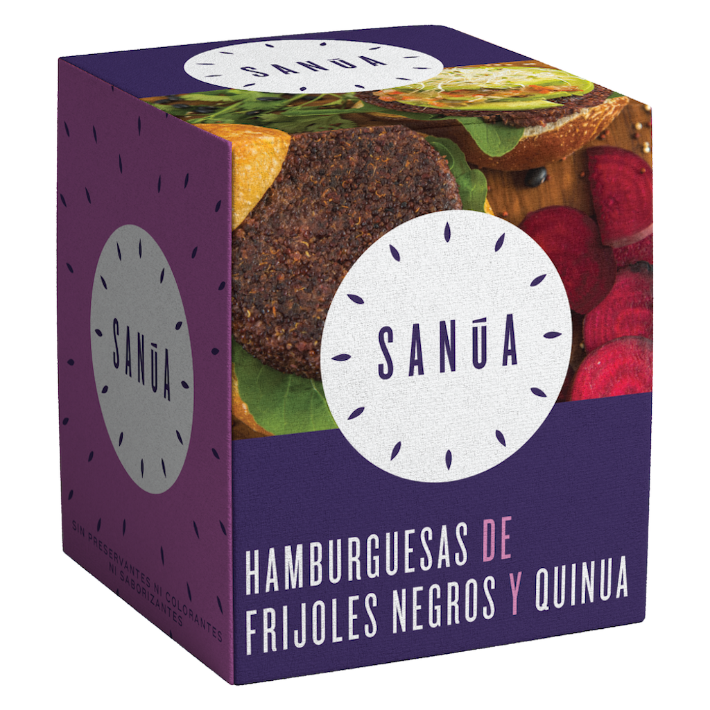 Sanua Hamburguesa Frijol Negro Quinua 5 Und