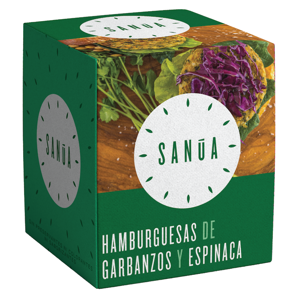Sanua Hamburguesa Garbanzo Espinaca 5 Und