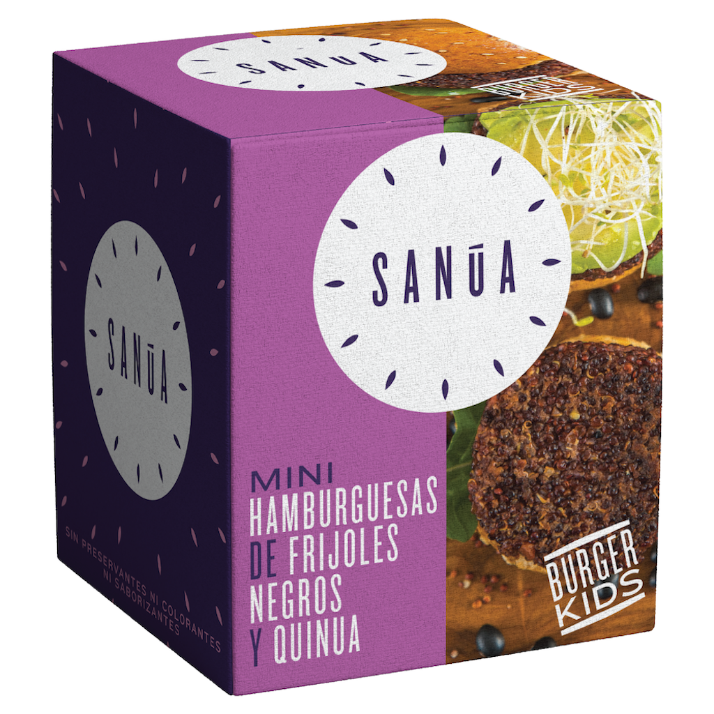 Sanua Hamburguesa Frijol Negro Quinua 10 Und