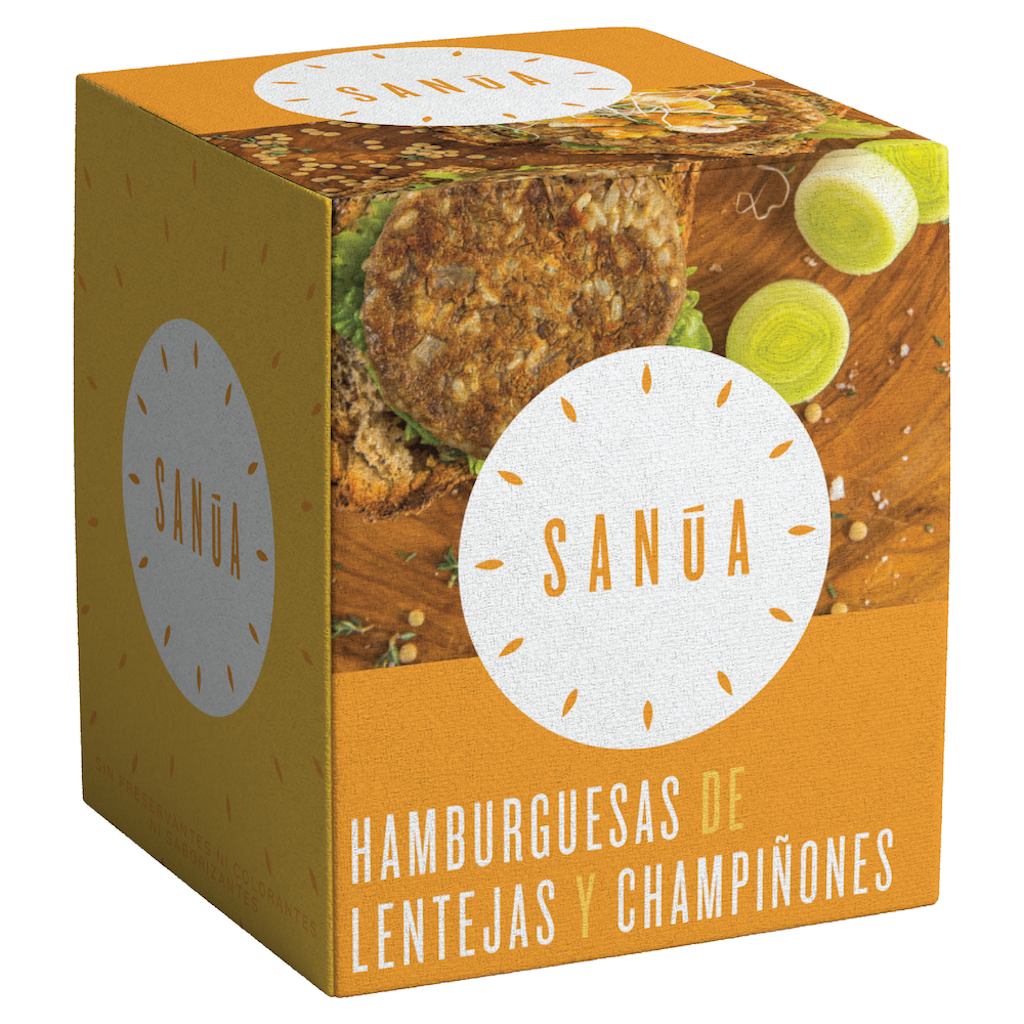 Sanua Hamburguesa Lenteja Champiñon 5 Und