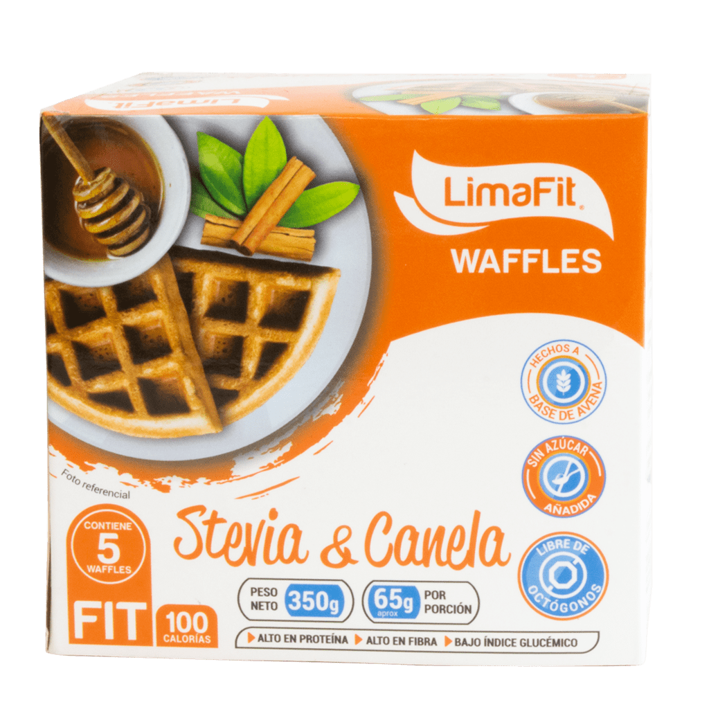 LimaFit Waffles Stevia Canela Caja 350 gr