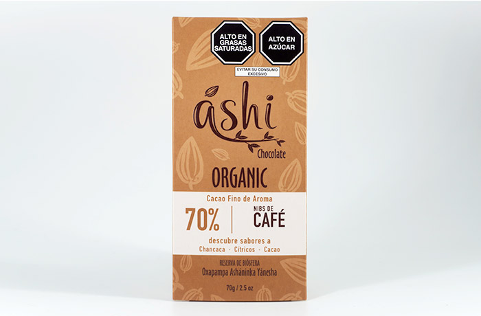 Ashi Chocolate 70% Café 70 gr