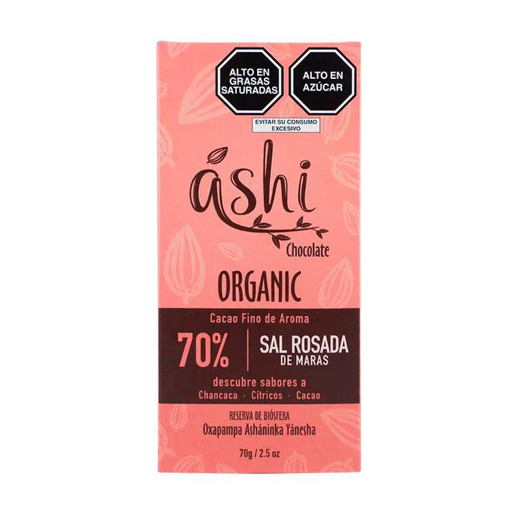 Ashi Chocolate 70% Sal Rosada 70 gr
