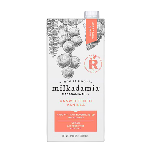 Milkadamia Bebida de Macadamia Vainilla Sin Azucar 946 ml