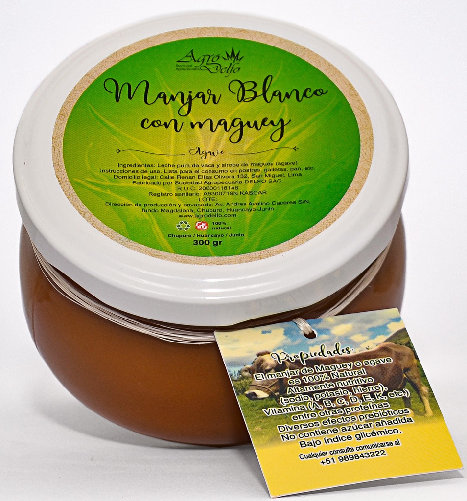 Agrodelfo Manjarblanco con Maguey 300 gr