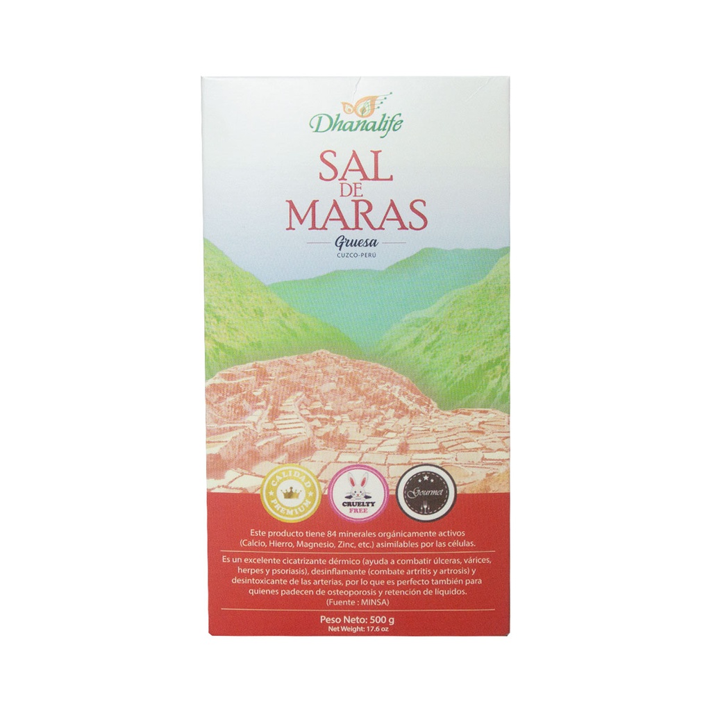 Dhanalife Sal de Maras Gruesa 500 gr
