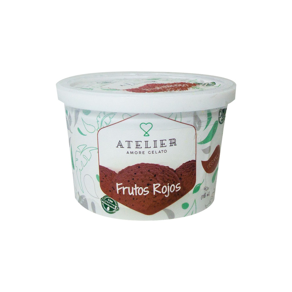 Atelier Gelato Vegano Frutos Rojos 118 ml