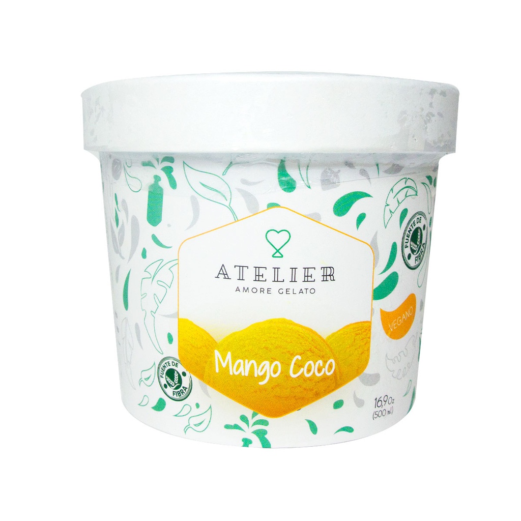 Atelier Gelato Mango Coco Vegano 500 ml