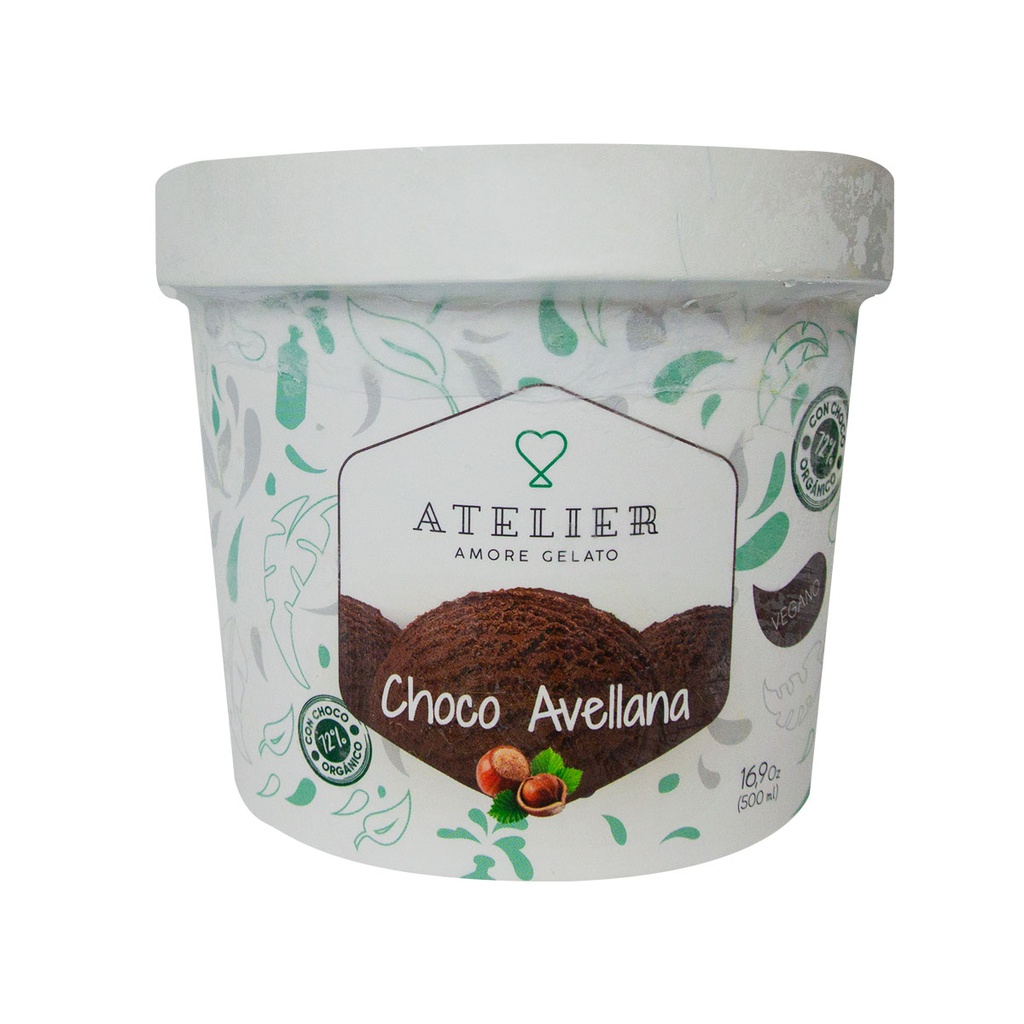 Atelier Gelato Vegano Choco Avellana 500 ml