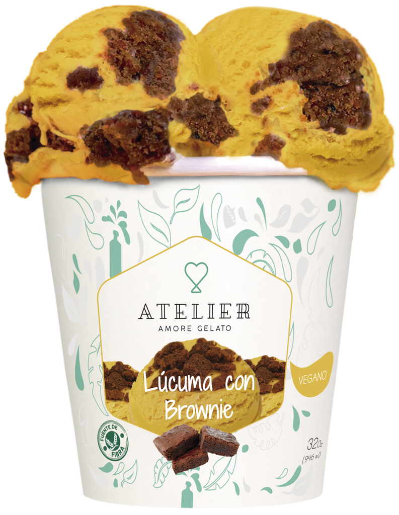 Atelier Gelato Lucuma Brownie Vegano 1 Lt