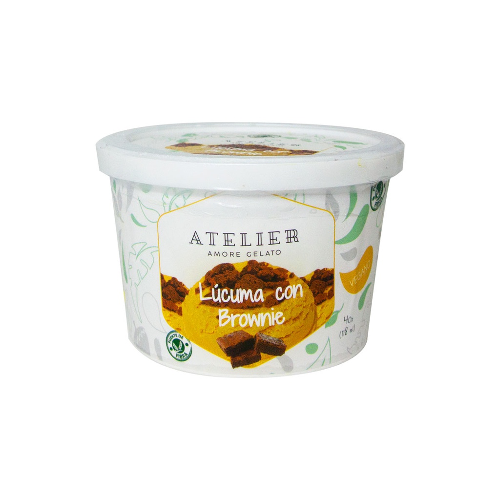 Atelier Gelato Vegano Lucuma Brownie 118 ml