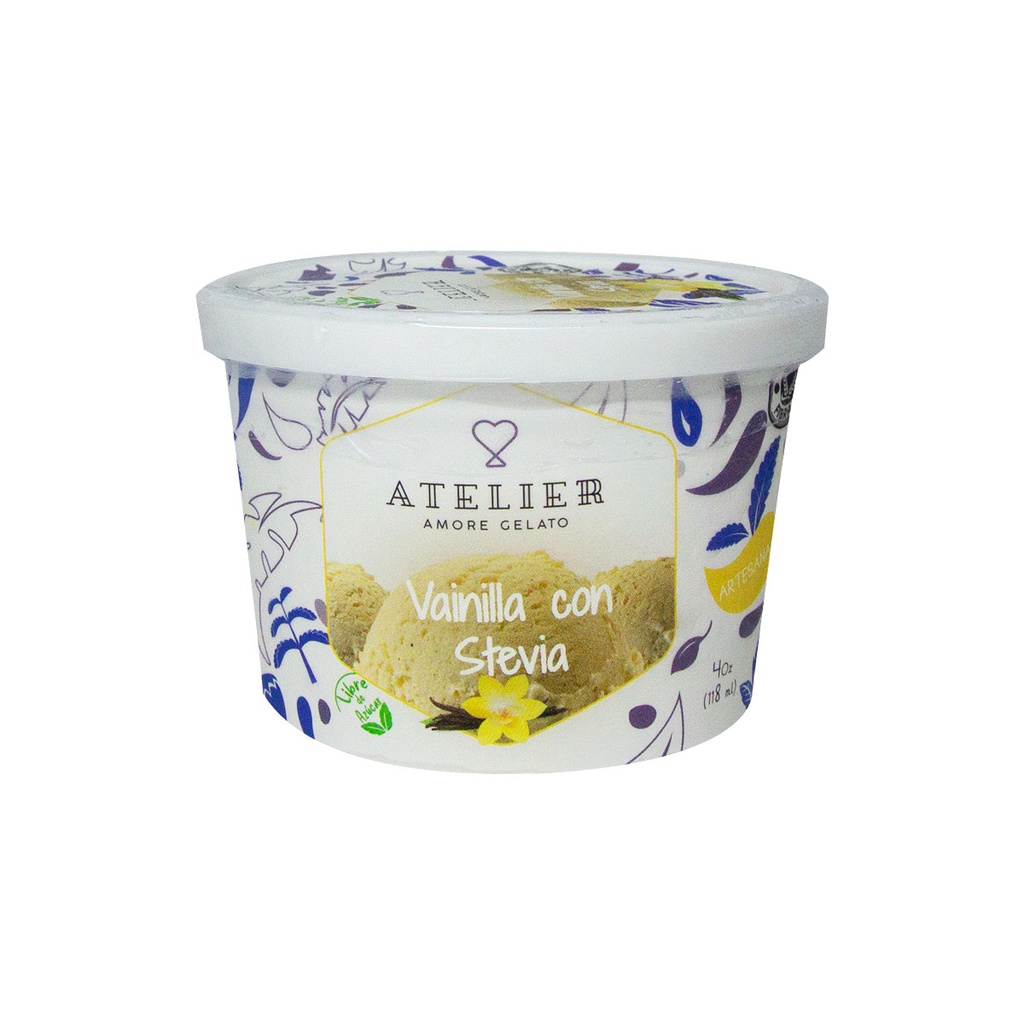 Atelier Gelato Stevia Vainilla 118 ml
