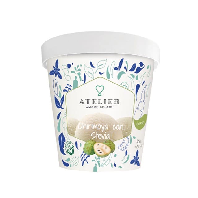 Atelier Gelato Chirimoya Stevia Vegano 1 Lt