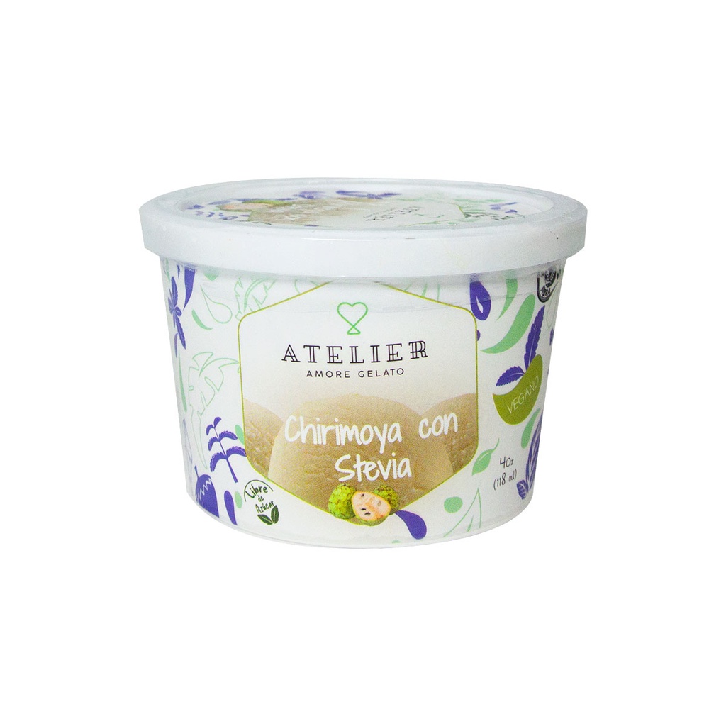 Atelier Gelato Chirimoya Stevia Vegano 118 ml