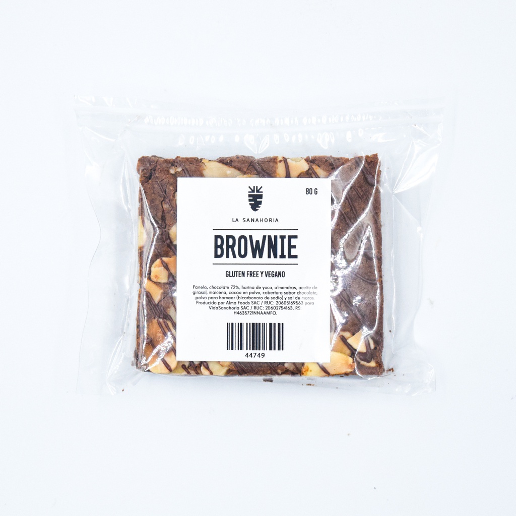 La Sanahoria Brownie Vegano Gluten Free 95 gr