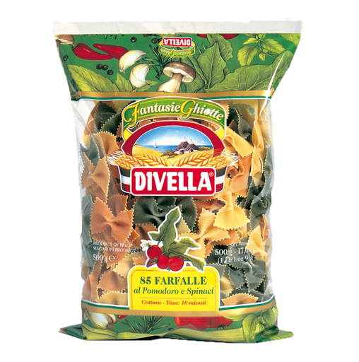 Divella Farfalle Tricolor Tomate y Espinacas 500 gr