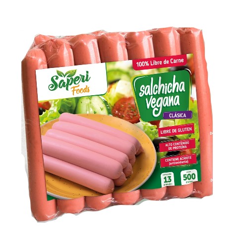 Saperi Foods Salchicha Vegana Clásica 500 gr