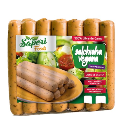 Saperi Foods Salchicha Vegana con Finas Hierbas 500 gr
