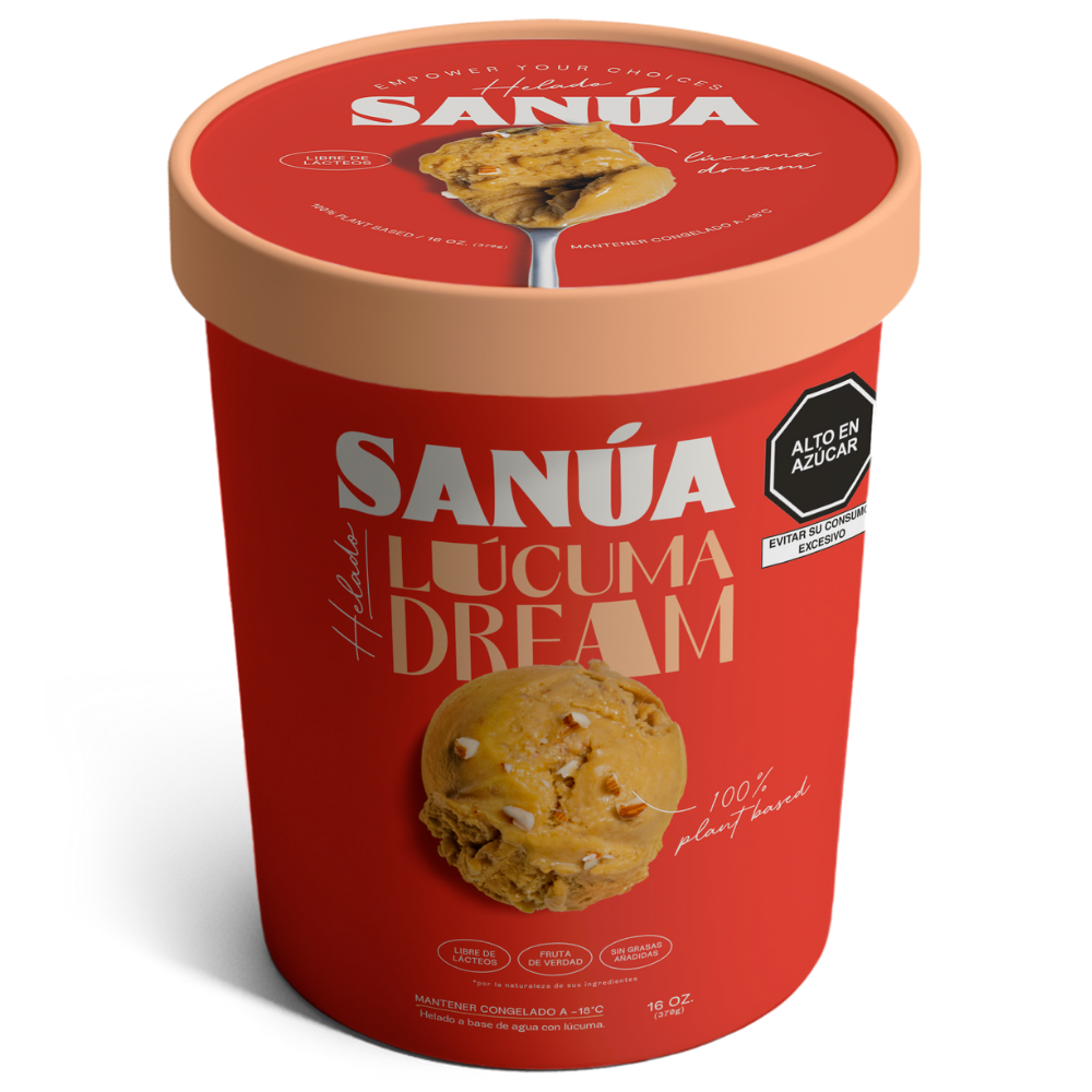 Sanua Helado Vegano Lucuma y Almendras 16 oz