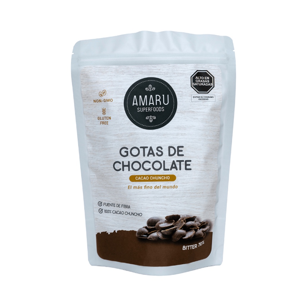 Amaru Gotas Chocolate 70% 150 gr