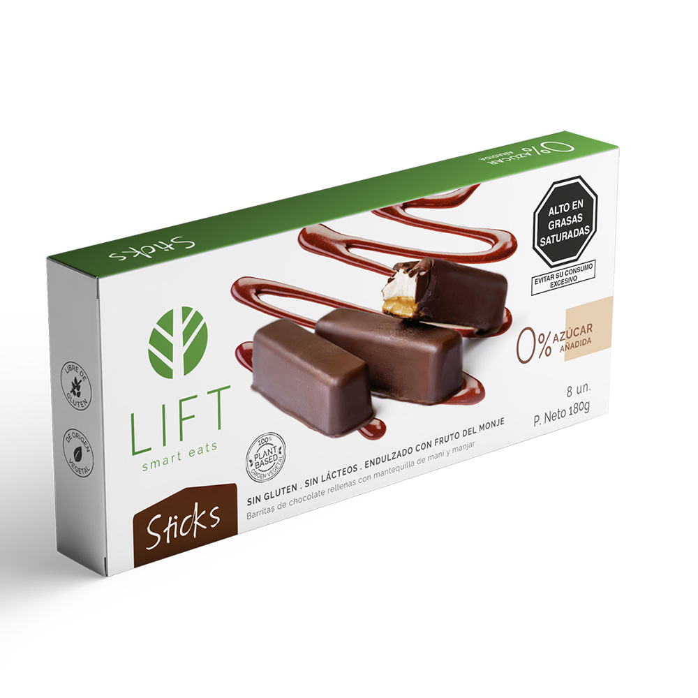 Lift Sticks Chocolate Sin Azucar 8 Und