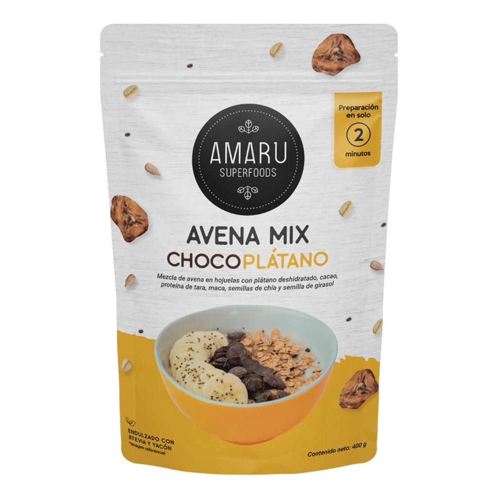 Amaru Avena Mix Chocoplatano 400 gr