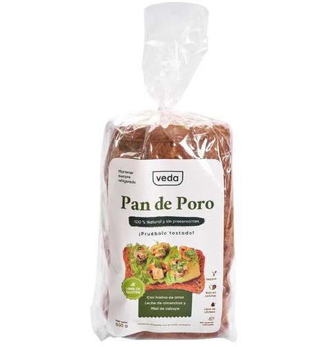Veda Pan Poro Sin Gluten 550 gr