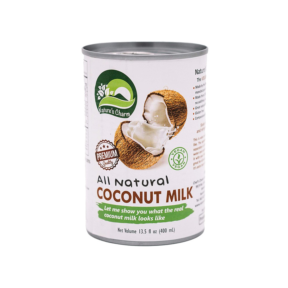Natures Charm Leche Entera Natural de Coco 400 ml