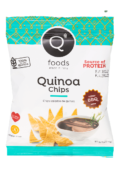 QFoods Chips de Quinoa sabor BBQ 35 gr