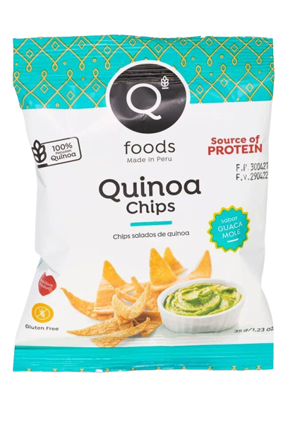 QFoods Chips de Quinoa sabor Guacamole 35 gr