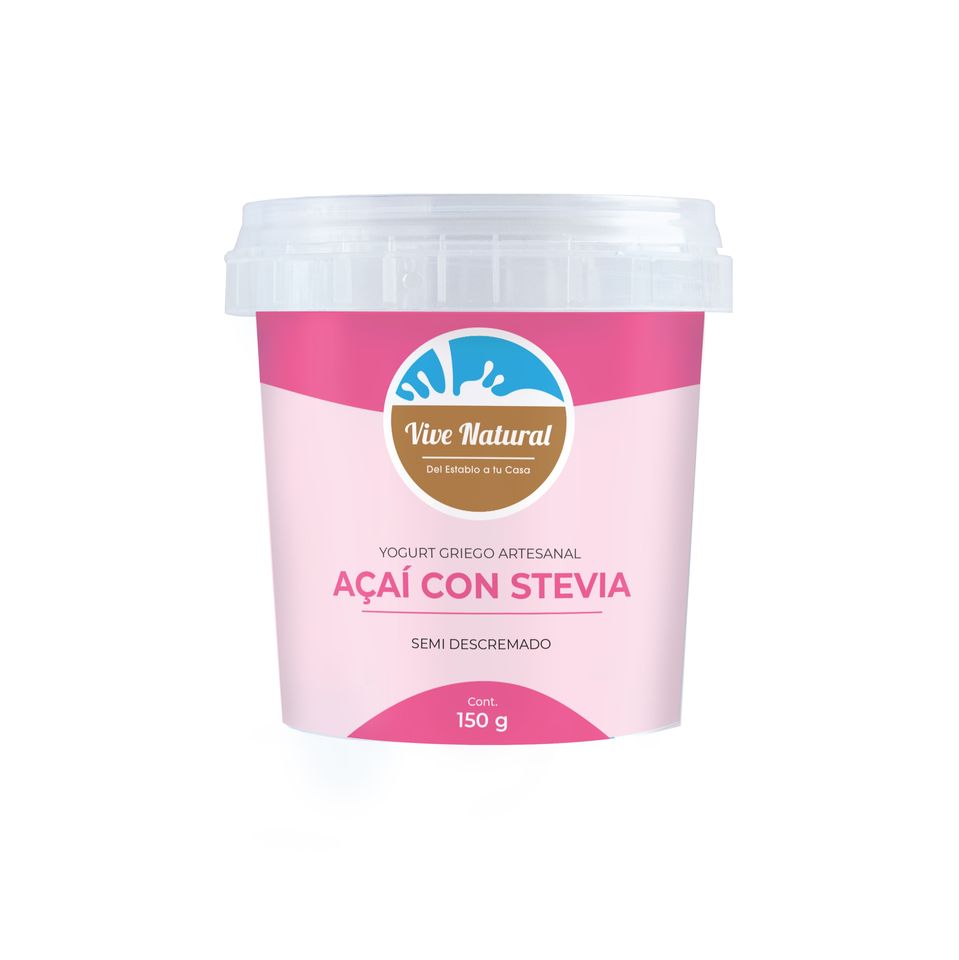 Vive Natural Yogurt Griego Con Acai 150 ml