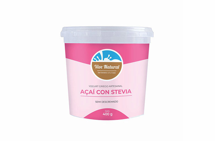 Vive Natural Yogurt Griego Con Acai 400 ml