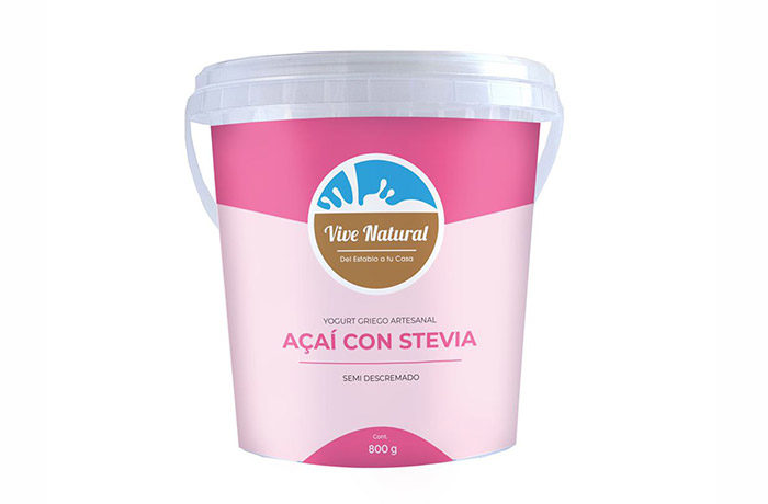 Vive Natural Yogurt Griego Con Acai 770 ml
