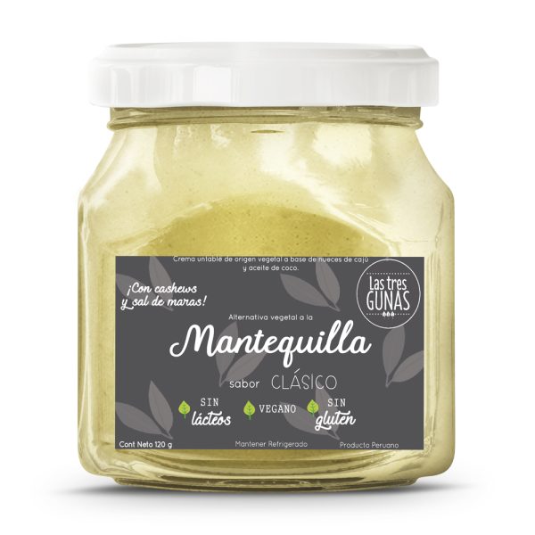 Las Tres Gunas Mantequilla Vegana Clasica 120 gr