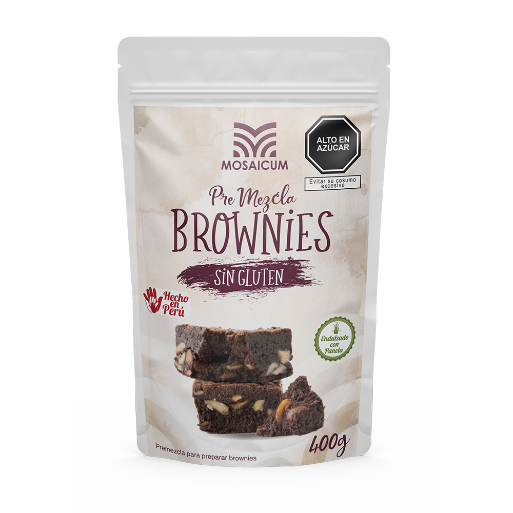 Mosaicum Premezcla Brownies Sin Gluten 400 gr