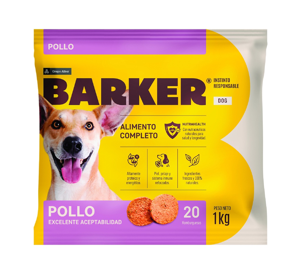 Barker Hamburguesas Pollo 1 kg