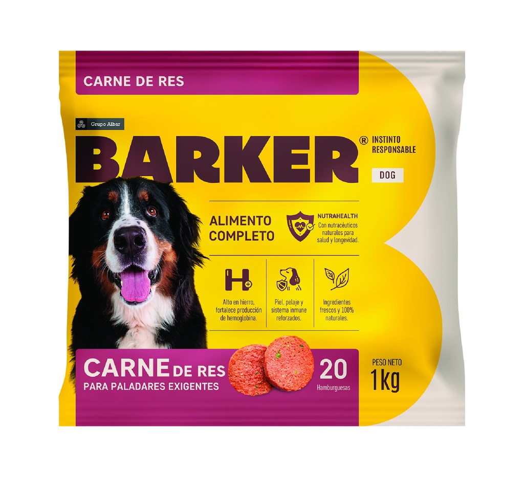 Barker Hamburguesas Carne de Res 1 Kg